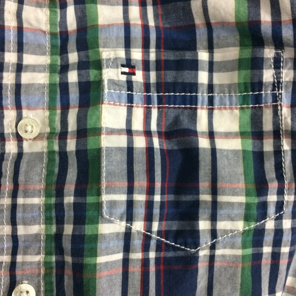 Tommy Hilfiger Boys 7 Plaid Button Up Dress Shirt - Picture 3 of 6
